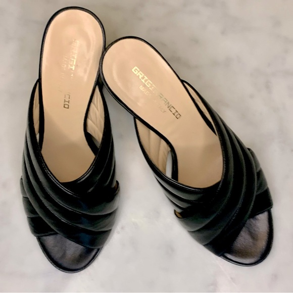 Block Heel Mule Leather - Picture 2 of 4